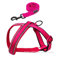 Reflective Rose Red Mesh Padded Dog Harness